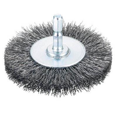 トラスコ中山 TB-6242-60 軸付ホイールブラシ φ75X軸6.35 鋼線0.3