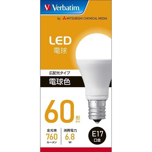 三菱ケミカルメディア LDA6L-E17-G/LV4 電球色 LED電球 E17口金 600 760lm