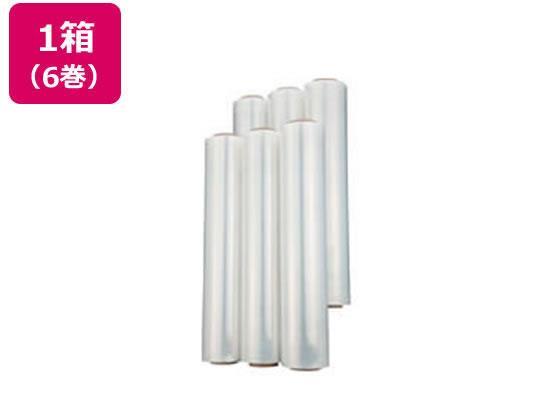 その他 ストレッチフィルム 14ミクロン 幅500mm×長さ300m 3インチ 6巻[代引不可]【仕入先直送品Ａ】