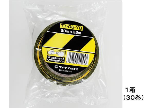 ダイヤテックス 表示テープ ストライプ柄 50mm×25m 30巻[代引不可]【仕入先直送品Ａ】