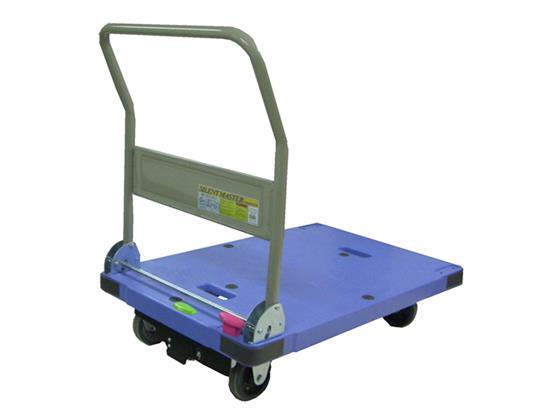 ナンシン ストッパー付プラスチック静音台車 サイレントマスター300kg荷重 青[代引不可]【仕入先直送品Ａ】