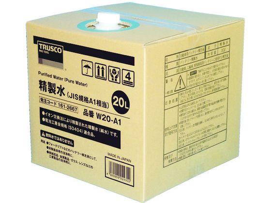 トラスコ中山 精製水 20L JIS規格A1相当[代引不可]【仕入先直送品Ａ】