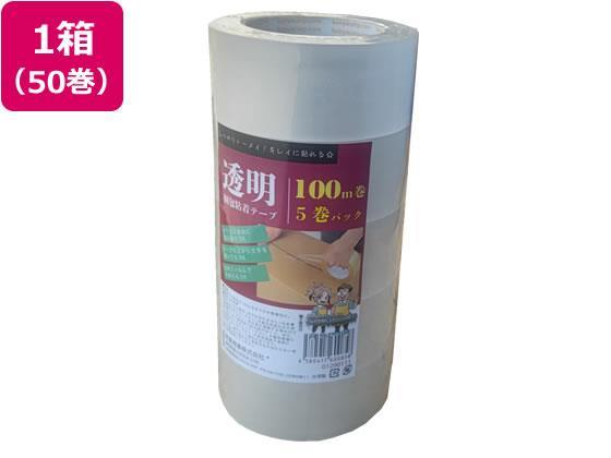 紺屋商事 OPPテープ 48μ 48mm×100m 透明 軽中量 50巻[代引不可]【仕入先直送品Ａ】