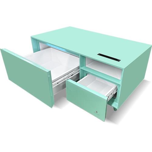 【設置＋リサイクル】SAPPHIRE(サファイア) SAPPHIRE by LOOZER SMART TABLE STB80 MINT 冷蔵庫付きスマートテーブル 2ドア 81L