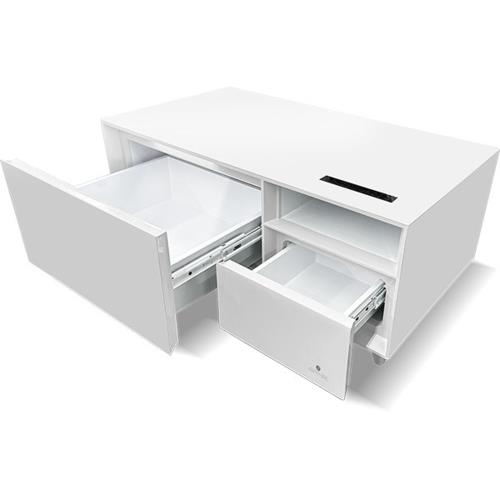 【設置】SAPPHIRE(サファイア) SAPPHIRE by LOOZER SMART TABLE STB80 WHITE 冷蔵庫付きスマートテーブル 2ドア 81L