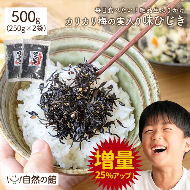 カリカリ梅の実入り味ひじき500g(250g×2)