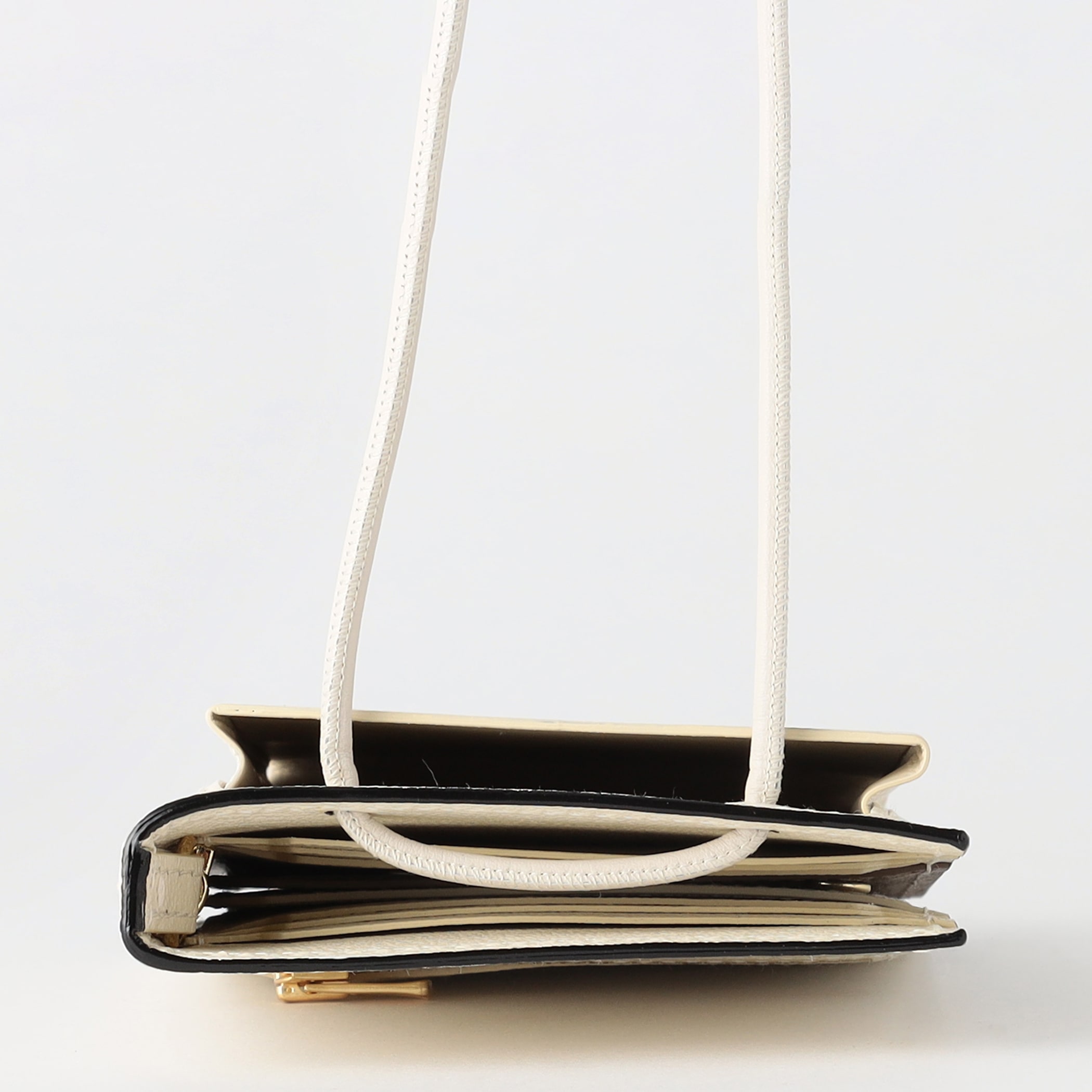 ラルコバレーノ】スマートショルダーウォレット WHITE*GRAY