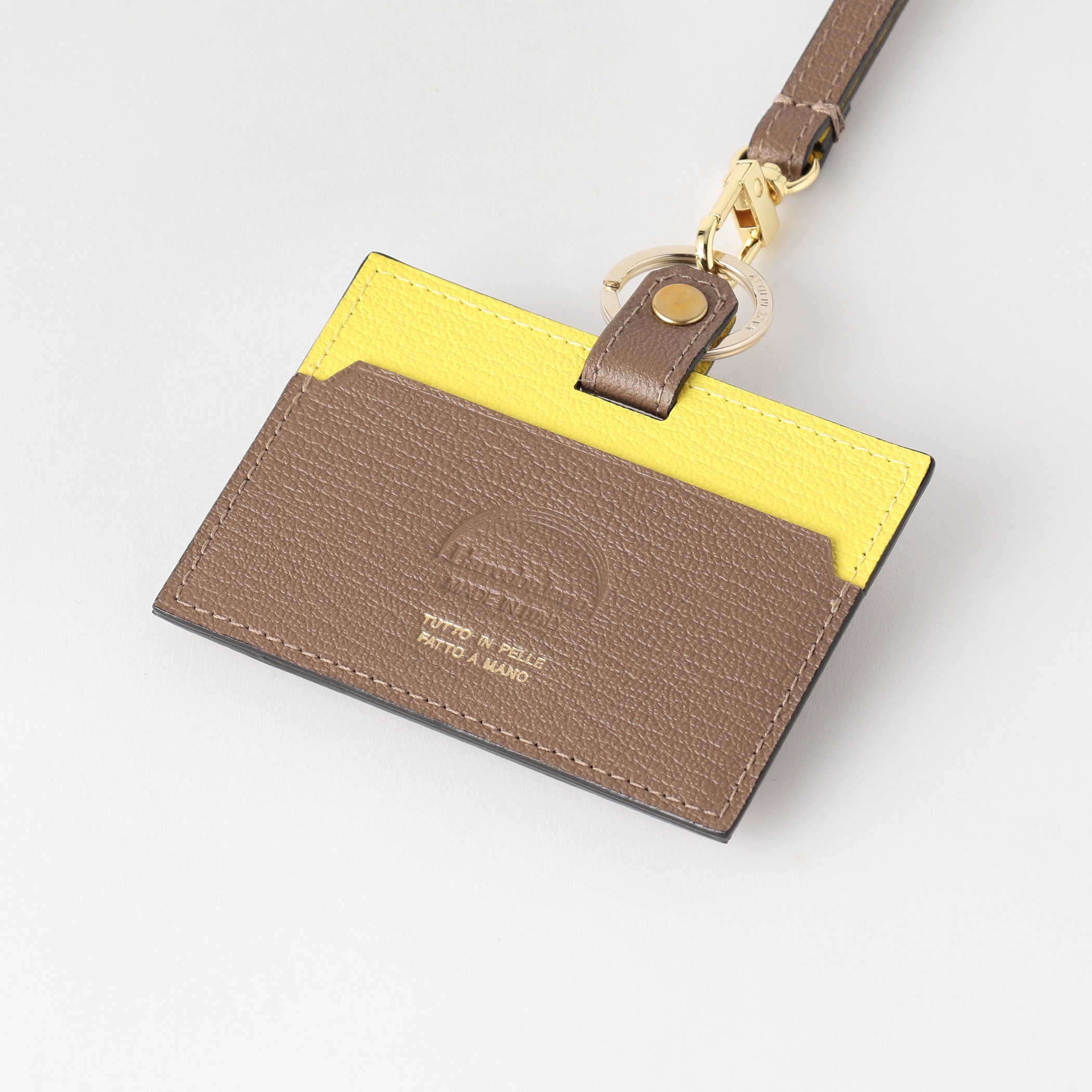 【ラルコバレーノ】IDケース GRAY*YELLOW