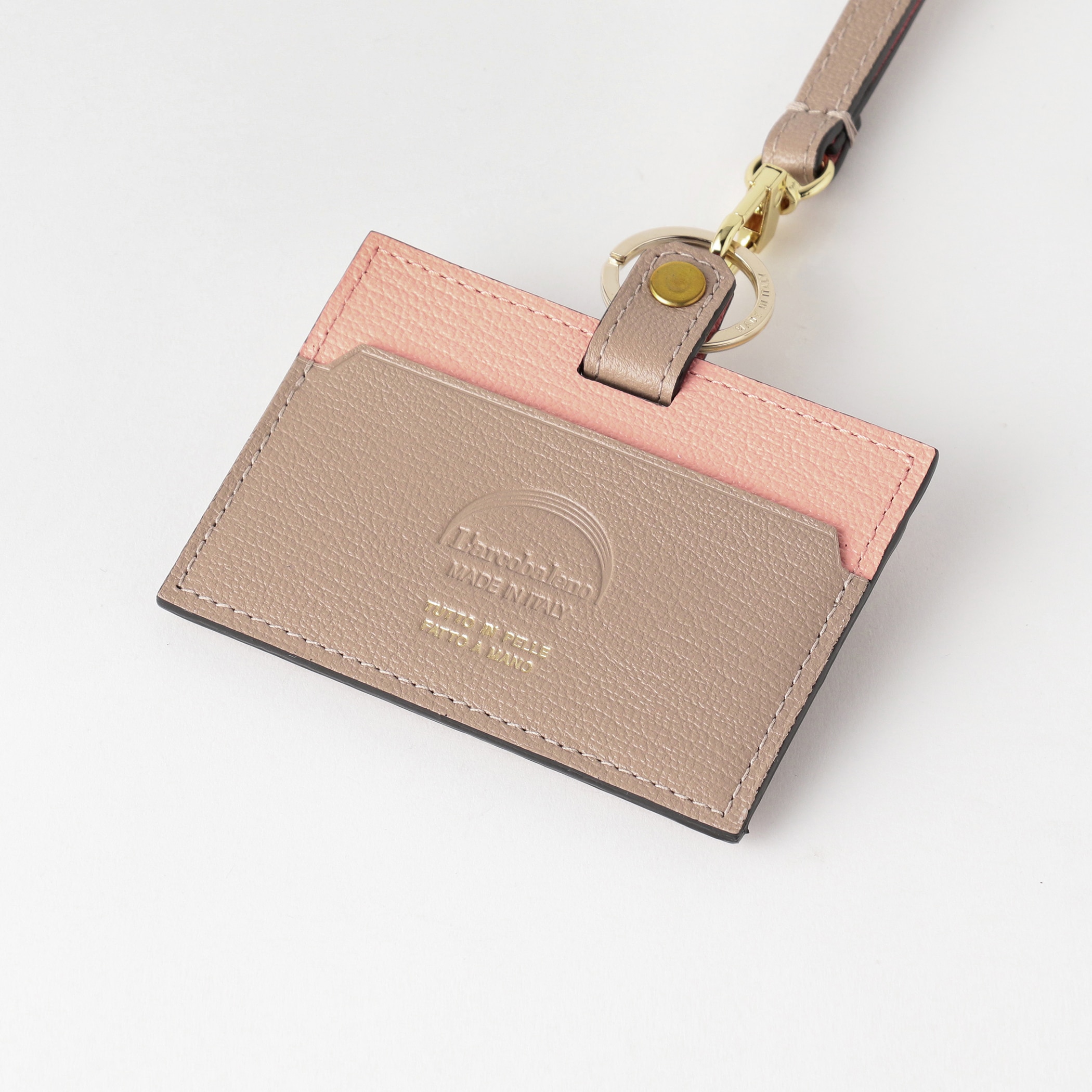 【ラルコバレーノ】IDケース BEIGE*PINK