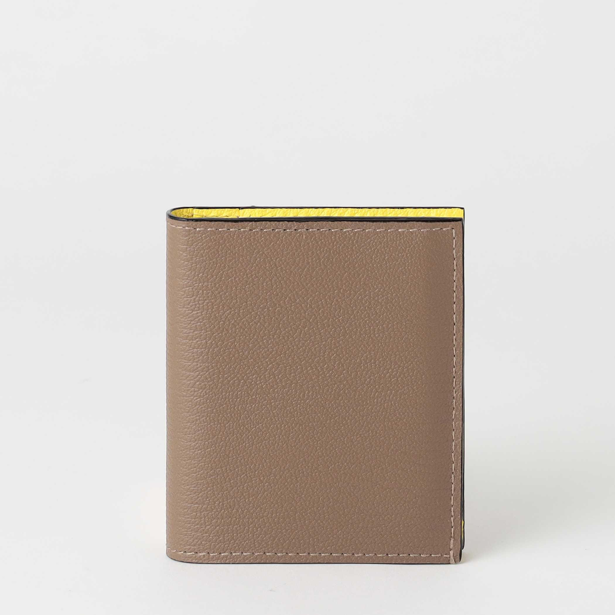 【ラルコバレーノ】スナップタイプ二つ折りミニウォレット GRAY*YELLOW