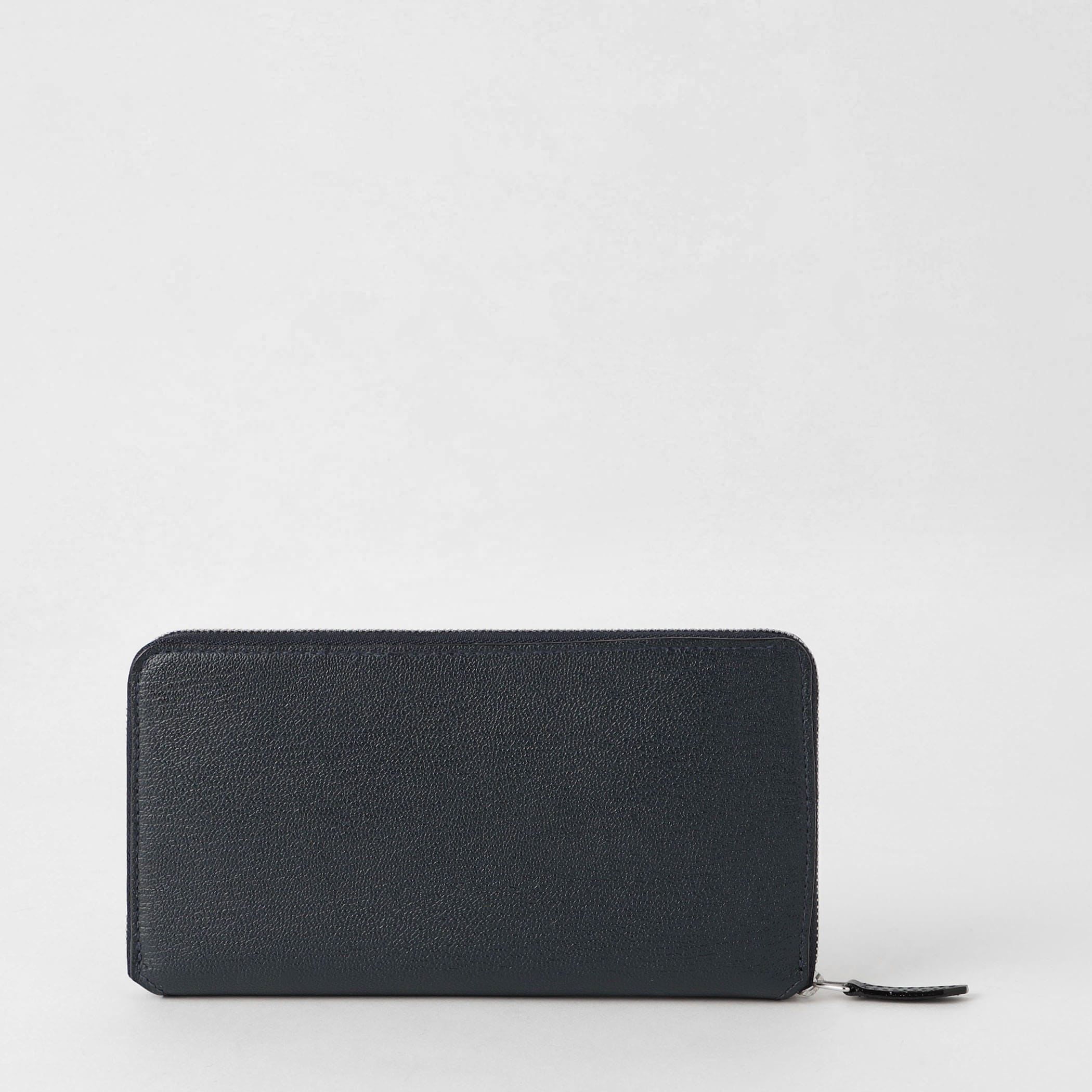 【ラルコバレーノ】ドレスラウンドジップウォレット NAVY*WHITE