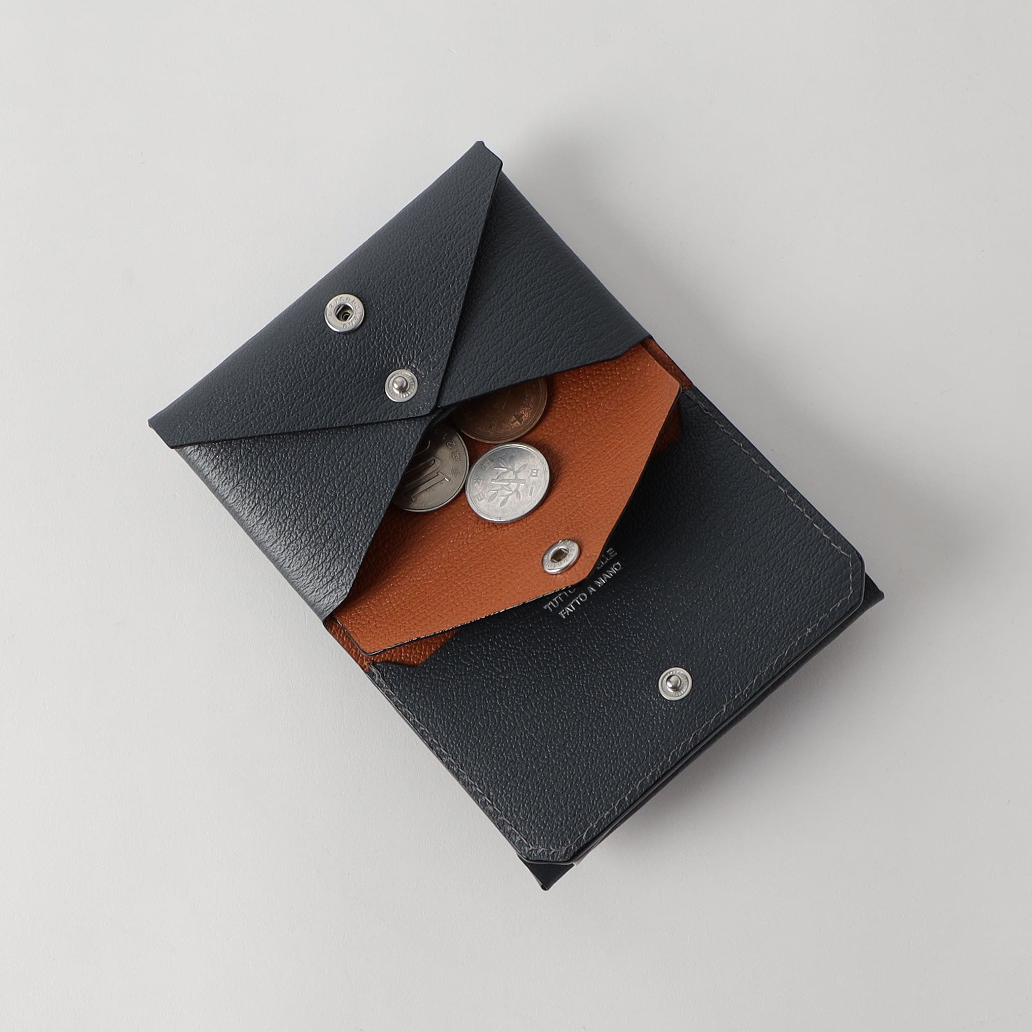 【ラルコバレーノ】 フォールディウォレット  CHARCOAL GRAY*CARAMELLO