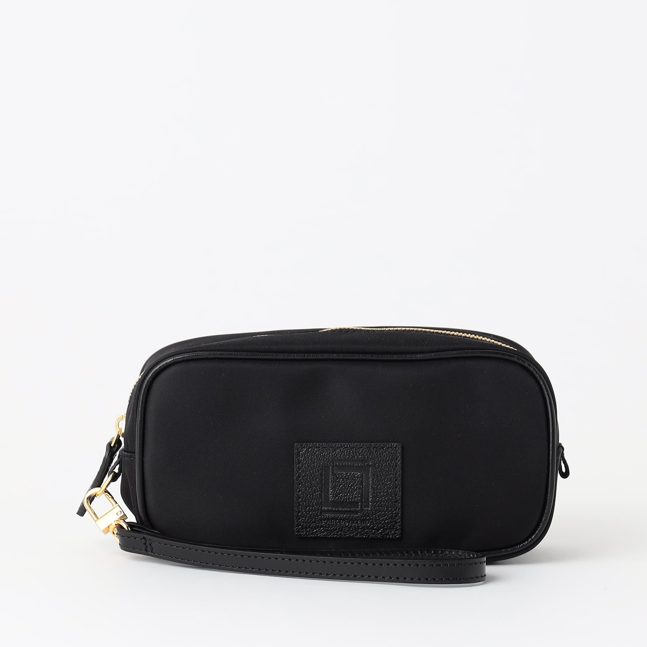 【ラルコバレーノ】ナイロンバッグインポーチ BLACK