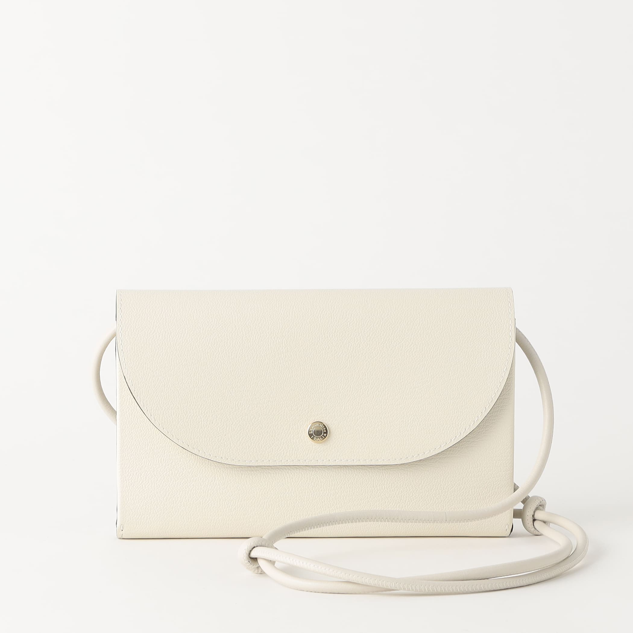 【ラルコバレーノ】フラップショルダー＆クラッチバッグ WHITE*GRAY