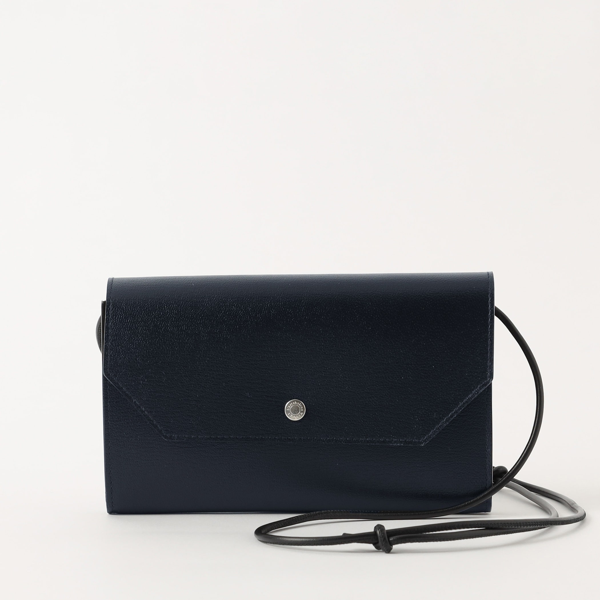 ［ラルコバレーノ］フラップショルダー＆クラッチバッグ NAVY*WHITE