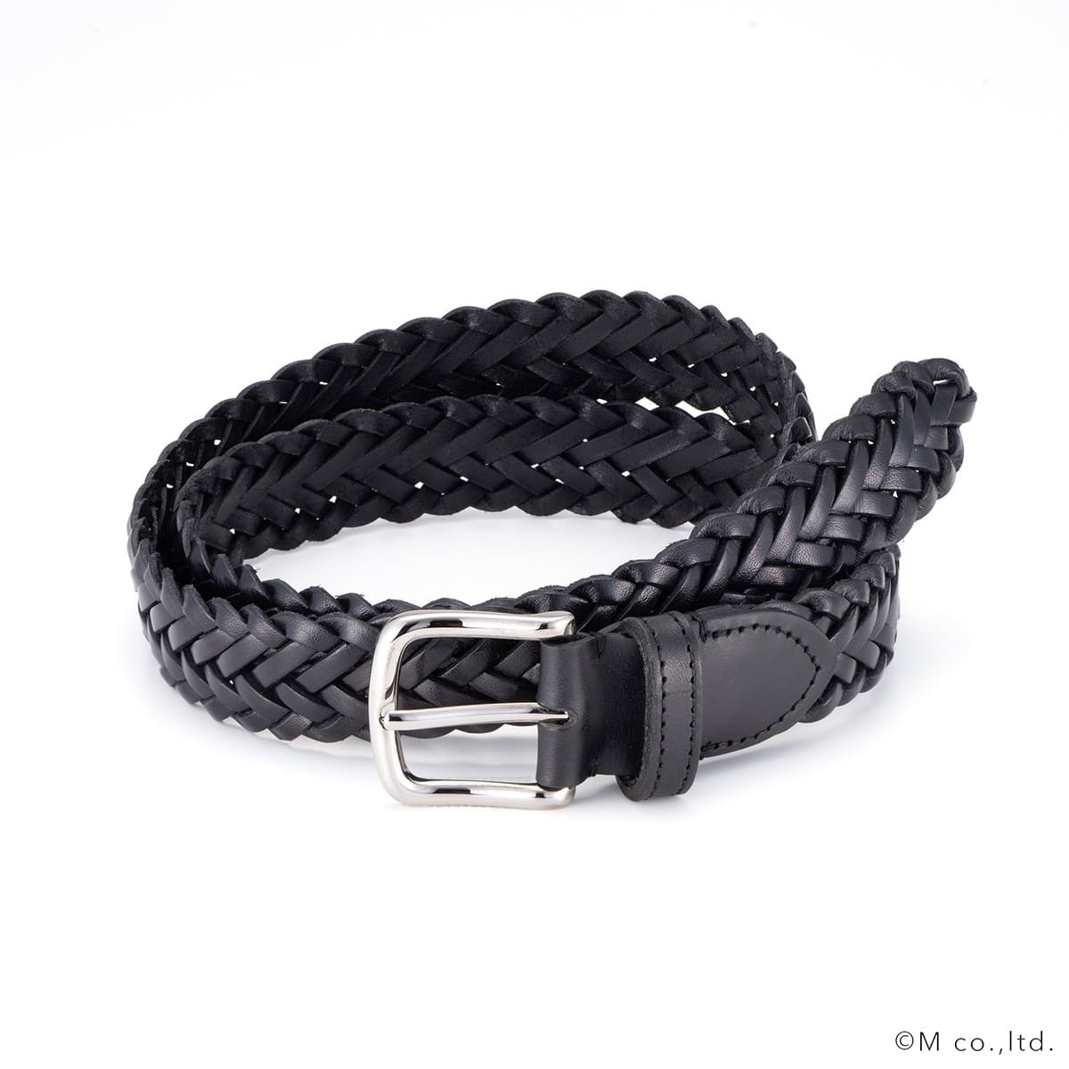 【ラルコバレーノ】30mm レザーメッシュベルト BLACK 90