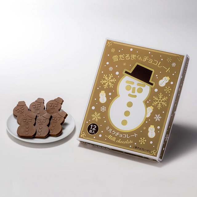 石屋製菓 雪だるまくんチョコレート ミルク 12枚入り