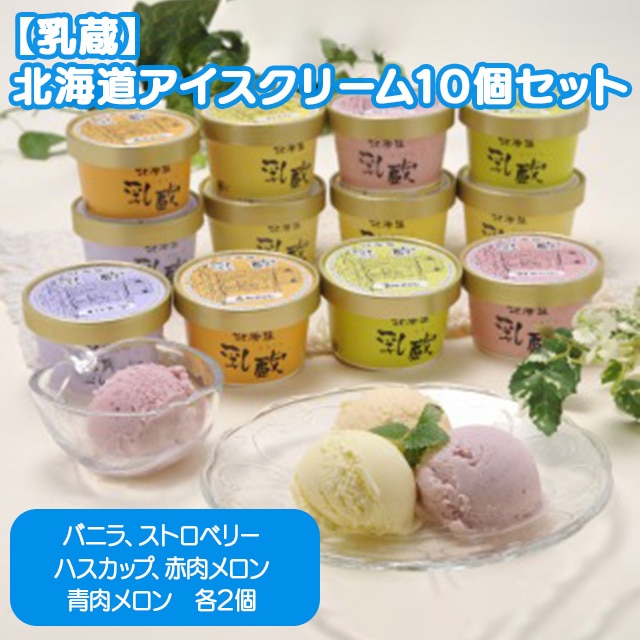 【産直品】江戸屋 乳蔵 北海道アイスクリーム5種10個※産直品のため他商品との同梱不可、沖縄・離島への配送不可　12/30～1/9の日付指定不可