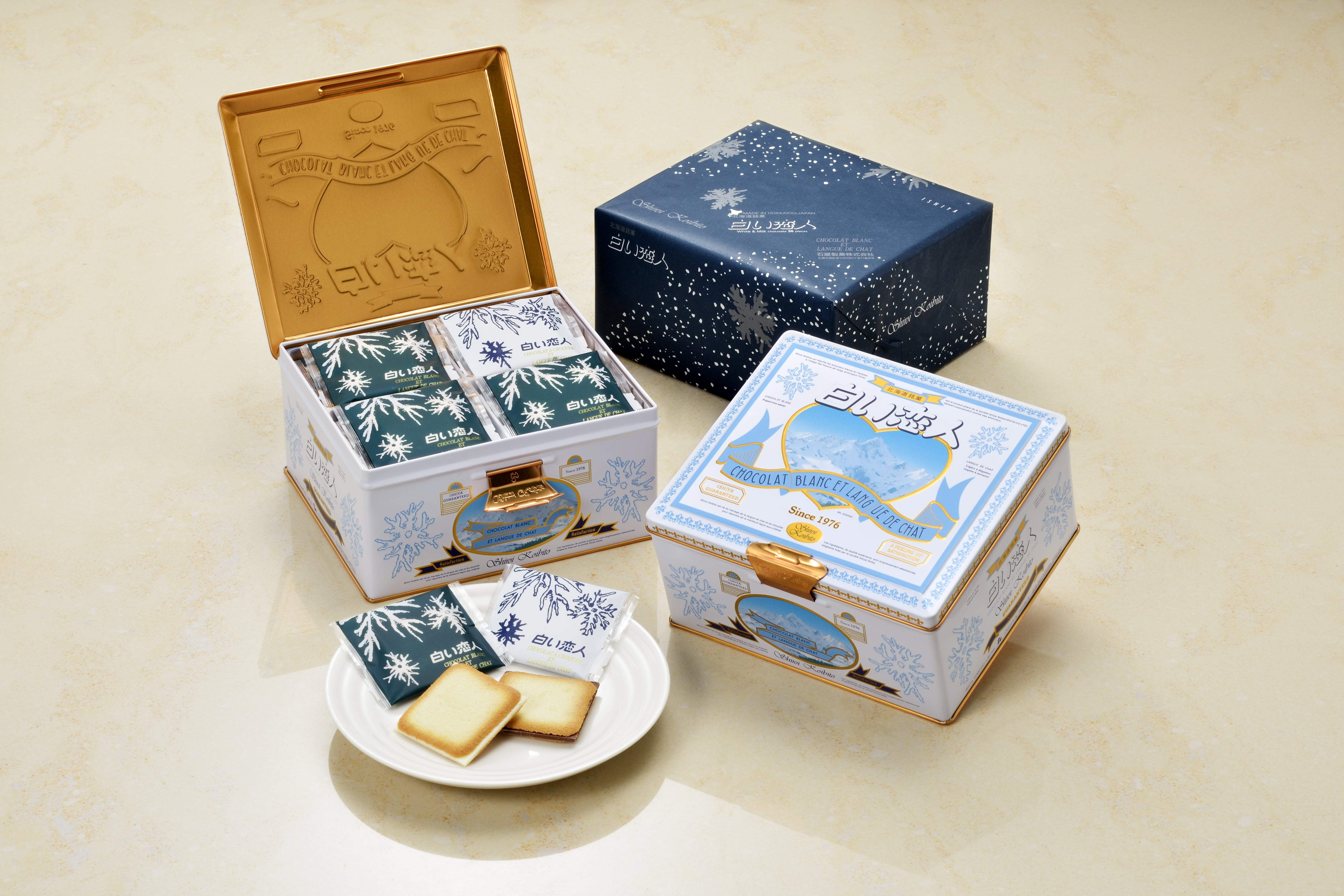 石屋製菓 白い恋人 ホワイト&ブラック 36枚入 缶タイプ