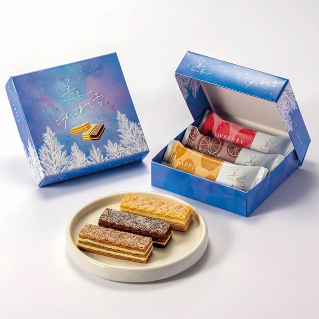 石屋製菓 美冬 こがれ雪（いちご、オレンジ、アップル）3個入り