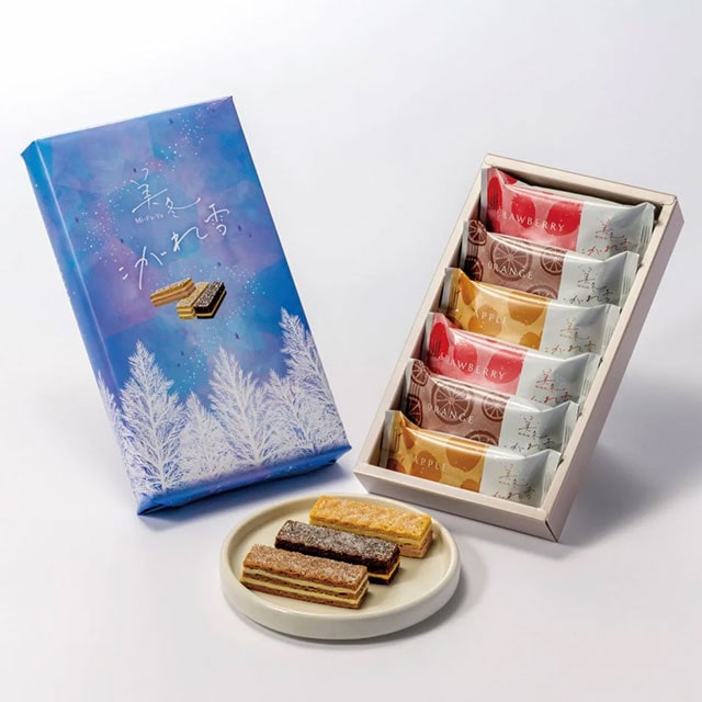 石屋製菓 美冬 こがれ雪（いちご、オレンジ、アップル）6個入り
