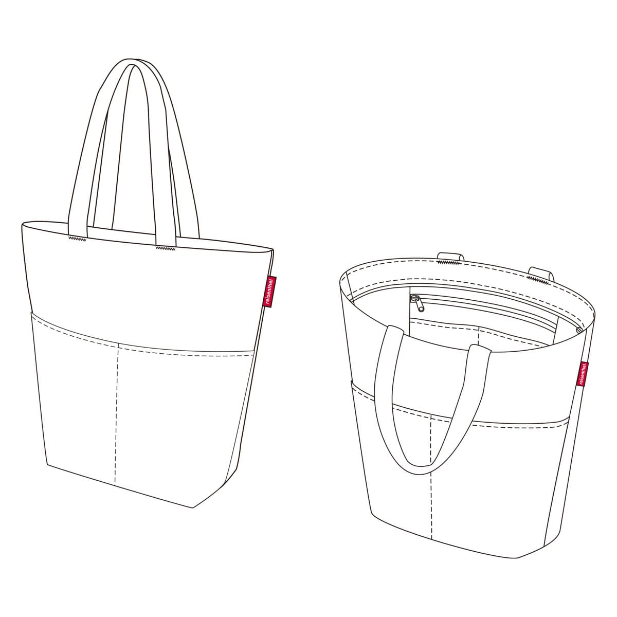 【アウトレット】トートバッグ reisenthel CITYSHOPPER 2 ( エコバッグ サブバッグ バッグ レディース 通勤 通学 ライゼンタール かばん 鞄 カバン 手提げ 縦長 ファスナー ポケット付き おしゃれ ) 【LEAVESBLUE】 LEAVESBLUE