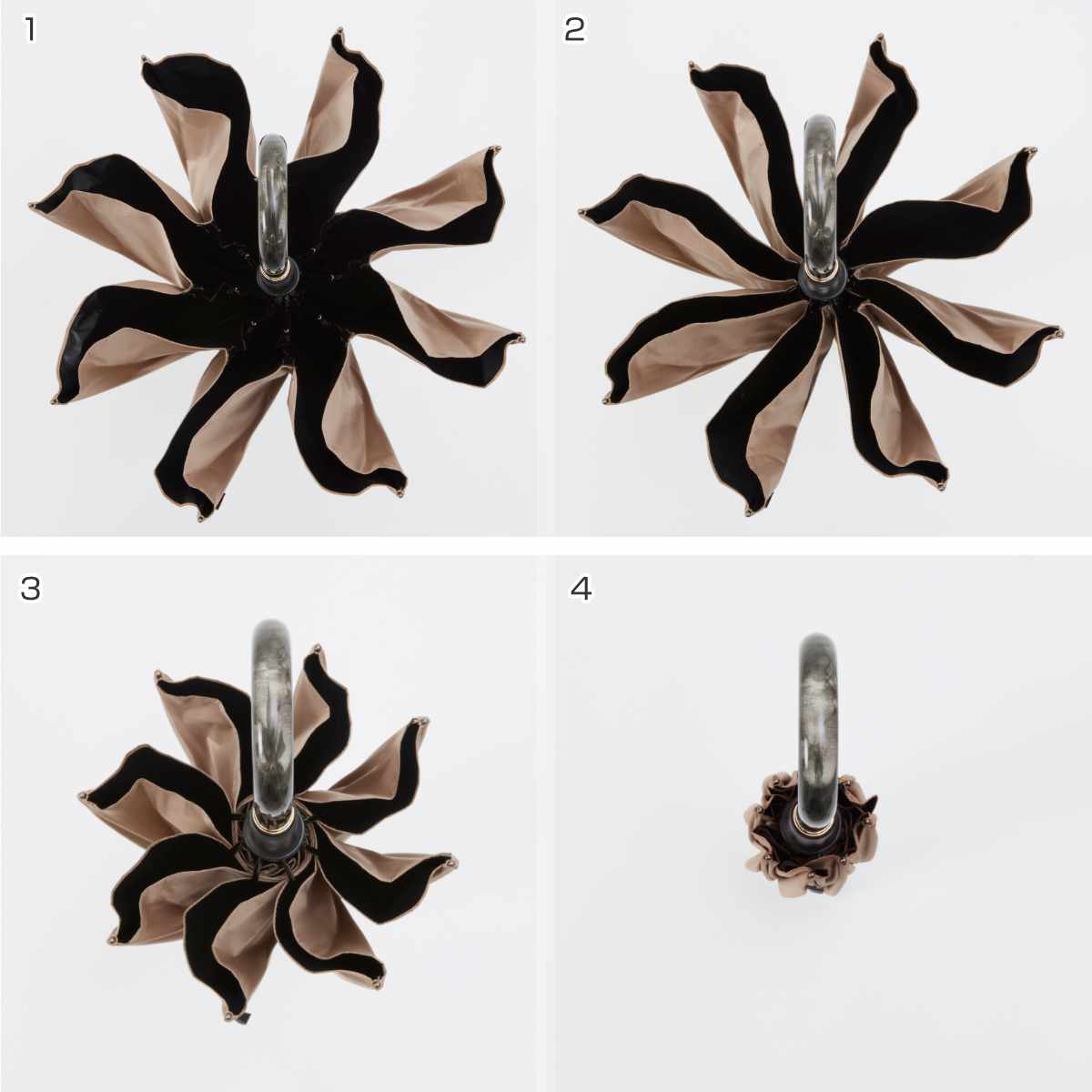 marna マーナ Shupatto アンブレラ UV 55cm ( 傘 レディース メンズ 晴雨兼用 かさ おしゃれ かわいい 雨傘 日傘 UVカット 99.9% 長傘 撥水 日傘兼用 遮光 遮熱 ベルトなし 畳みやすい ボタンレスロック方式 自動でまとまる ) 【シェードブラック】 シェードブラック