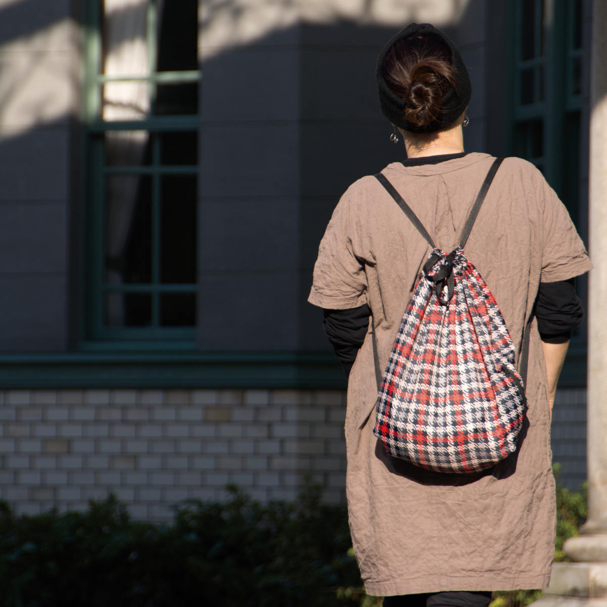 【アウトレット】ナップサック 折りたたみ reisenthel MINI MAXI SACPACK ( 2way トートバッグ 軽量 コンパクト エコバッグ 買物 マイバッグ お買い物バッグ リュック 持ち運び 旅行 携帯 サブバッグ ) 【グレンチェックレッド】 グレンチェックレッド