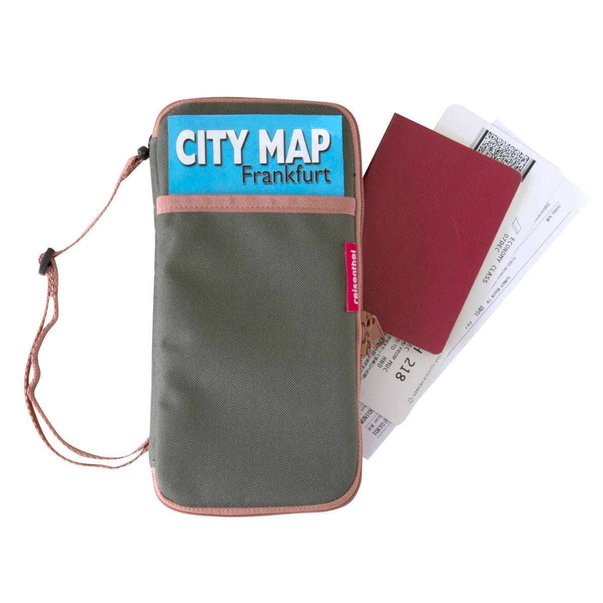 【アウトレット】 ポーチ reisenthel ライゼンタール TOURIST POUCH 2 ( セキュリティポーチ 旅行 パスポートケース トラベル用品 首下げ 貴重品 チケット カード 空港 遊園地 縦 横 肩掛け ショルダー ポケット付き ) 【GLENCHECKRED】 GLENCHECKRED