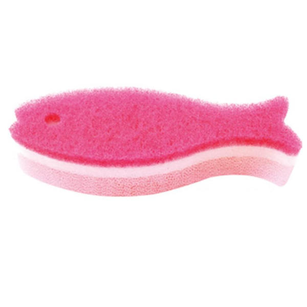 マーナ おさかなスポンジ ロング キッチンスポンジ 食器用スポンジ ( MARNA 台所用スポンジ 食器用 台所用 クリーナー キッチン 台所 スポンジ 食器洗い 皿洗い たわし 掃除 台所スポンジ お魚スポンジ 3層構造 )【 ディープピンク 】 ディープピンク