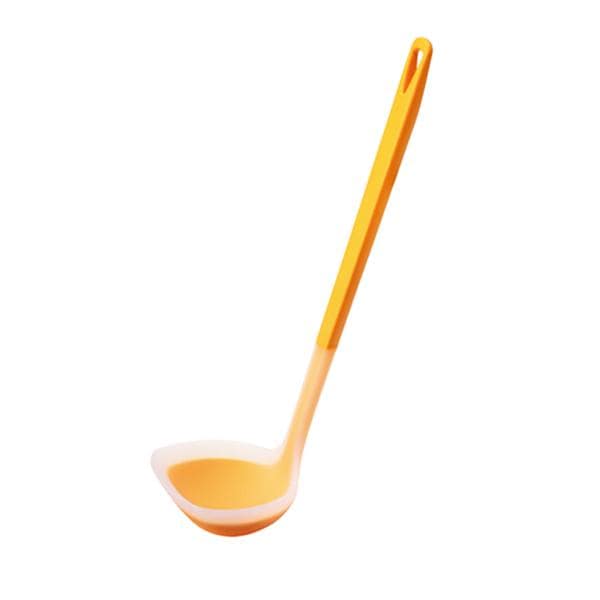 MARNA お玉 トライアングリップ シリコーンお玉 ( おたま キッチンツール シリコン製 マーナ レードル 食洗器対応 シリコンお玉 穴無しお玉 グッドデザイン賞 シリコーン製 調理スプーン キッチン用品 ) 【イエロー】 イエロー