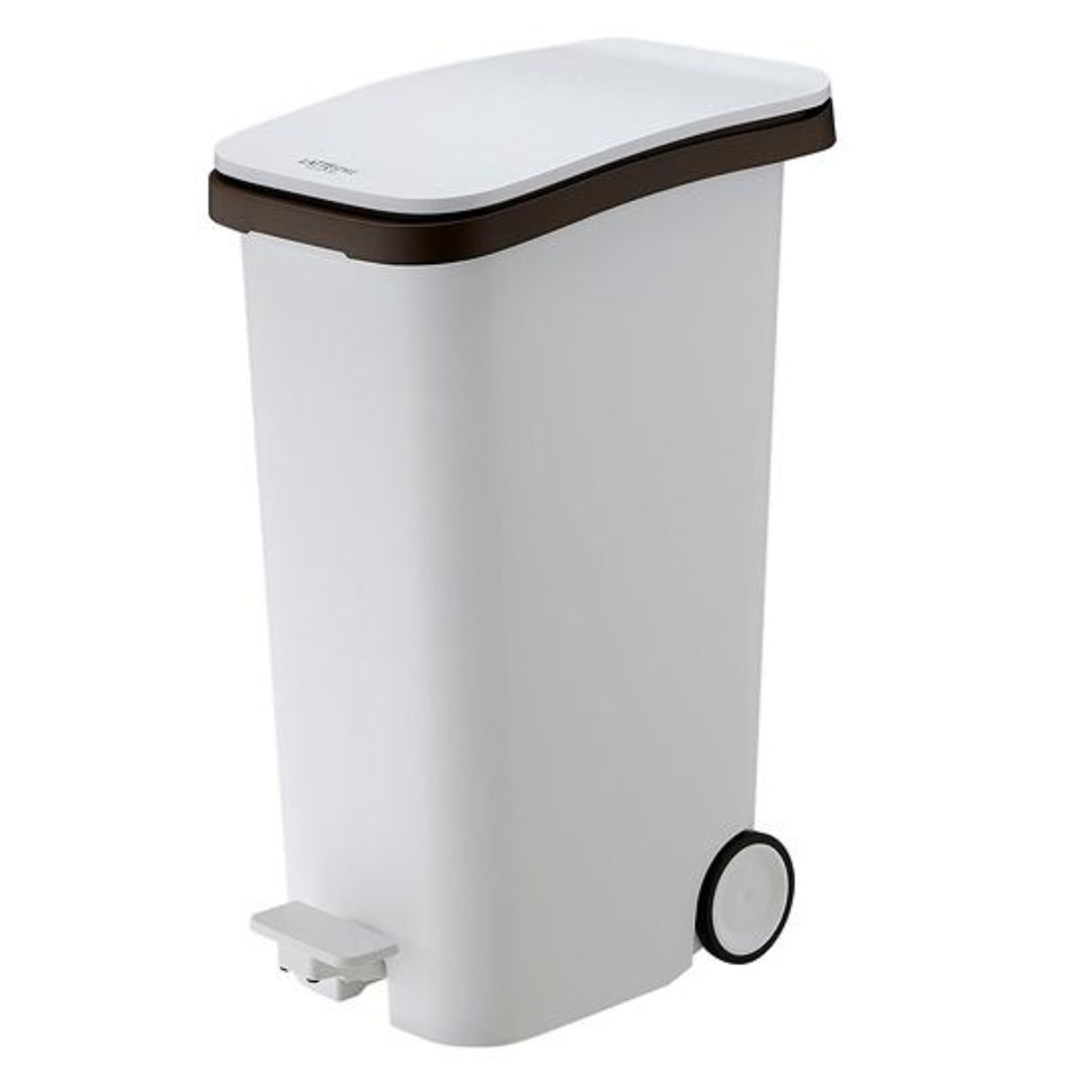 ゴミ箱 31L ペダル ラテスタイル ふた付き キャスター 分別 ごみ箱 分別ゴミ箱 ( 31リットル ペダル式 付き シンプル スリム おしゃれ 袋止め付き 袋が見えにくい キッチン ベージュ ブラウン ホワイト ) 【ホワイト】 ホワイト