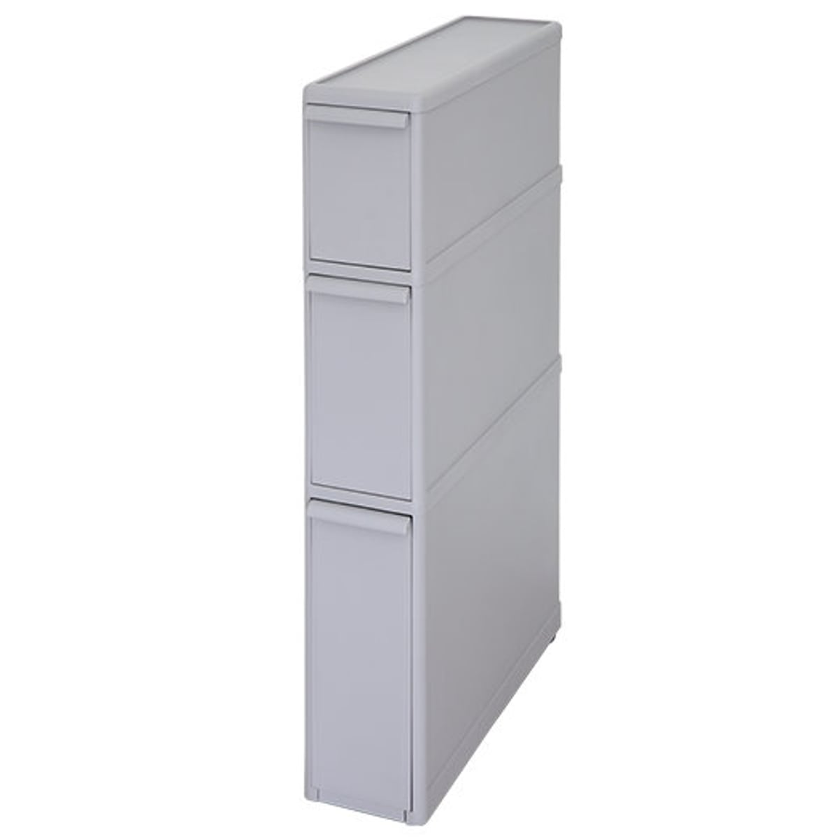 キッチンストッカー スリムストレージ ファイントールストッカー 幅14cm 3段 FTS-111L ( ストッカー スリム 収納ストッカー キッチン収納 隙間収納 14cm 15cm スリムストッカー すきま すき間 キッチン 収納 スリムキッチンラック ) 【グレー】 グレー