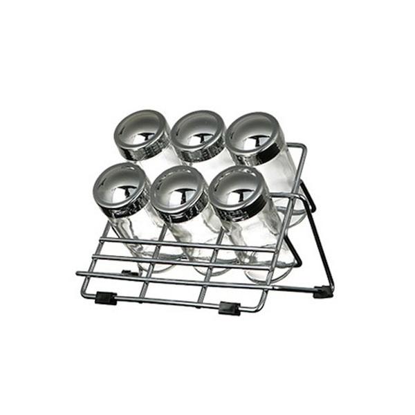 ダルトン スパイスボトル 75ml 6個セット ラック付き ガラス製 ( DULTON 調味料ボトル スパイスケース スパイスラック 調味料スタンド スパイスホルダー 調味料容器 スパイス容器 調味料保存容器 調味料入れ スパイス保存容器 )
