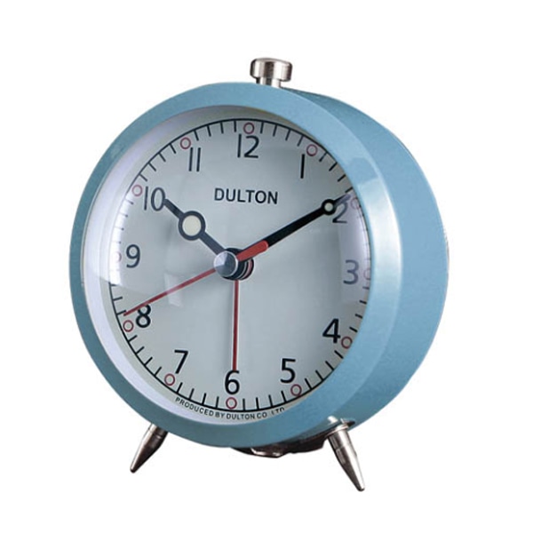 目覚まし時計 アラームクロック ALARM CLOCK ( アナログ 時計 置時計 インテリア 雑貨 クロック とけい おしゃれ アラーム ベル 電池式 卓上 小型 )【 サックスブルー 】 サックスブルー
