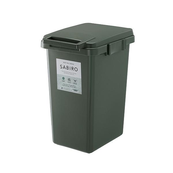 ゴミ箱 連結 ワンハンドペール 70L SABIRO 大型 ( ごみ箱 ダストボックス ふた付き キッチン 屋外 フタ付き ハンドル 袋 見えない 大容量 おしゃれ 70 リットル 分別 ) 【 グリーン 】