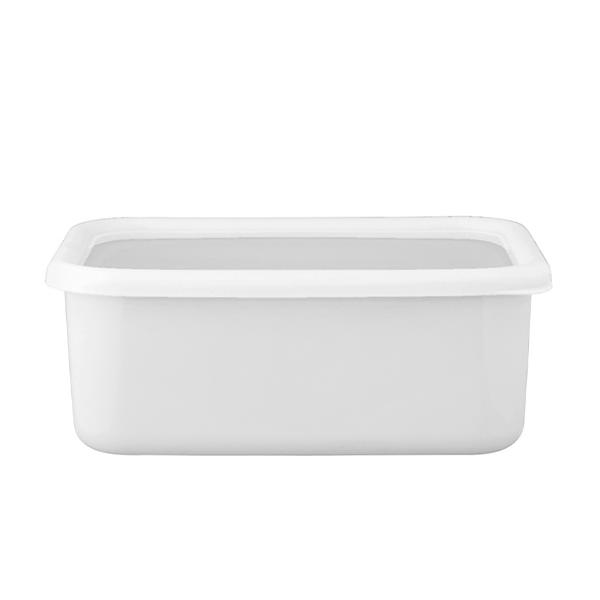 保存容器 ホーロー製 2.8L 角型 富士ホーロー 深型角容器 LL Konte コンテ ( HoneyWare ストックポット 調味料入れ ストッカー 容器 フードコンテナ 作り置き ぬか漬け容器 漬物容器 食品保存 オーブン対応 おしゃれ 白 ホワイト )