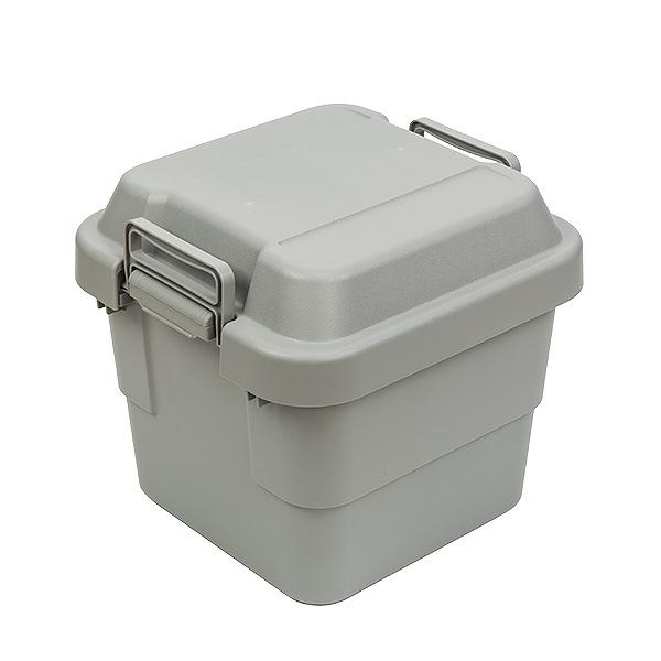 収納ボックス 幅40×奥行39×高さ37cm トランクカーゴ 30L TC-30 頑丈箱 日本製 グレー ( 座れる 収納ケース 収納 ボックス フタ付き ケース 工具箱 プラスチック おしゃれ アウトドア ) 【グレー】 グレー