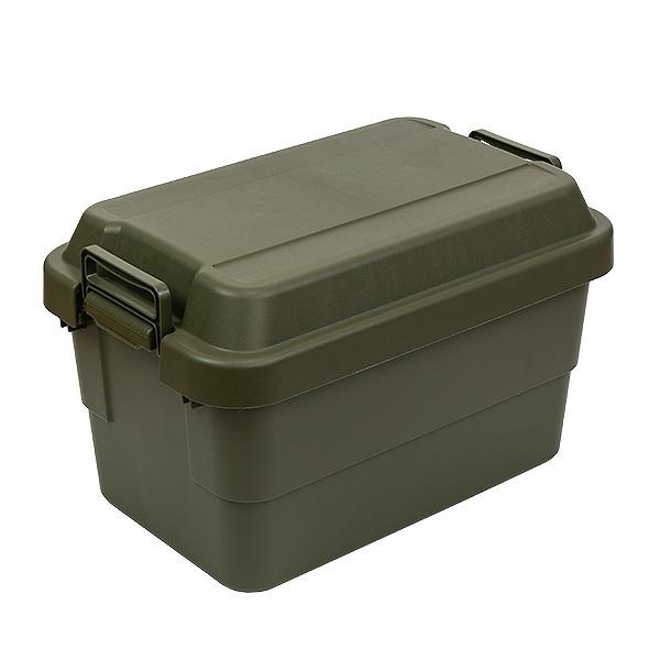 収納ボックス 幅60×奥行39×高さ37cm トランクカーゴ 50L TC-50 頑丈箱 日本製 グレー ( 座れる 収納ケース 収納 ボックス フタ付き ケース 工具箱 プラスチック おしゃれ アウトドア ) 【グリーン】 グリーン
