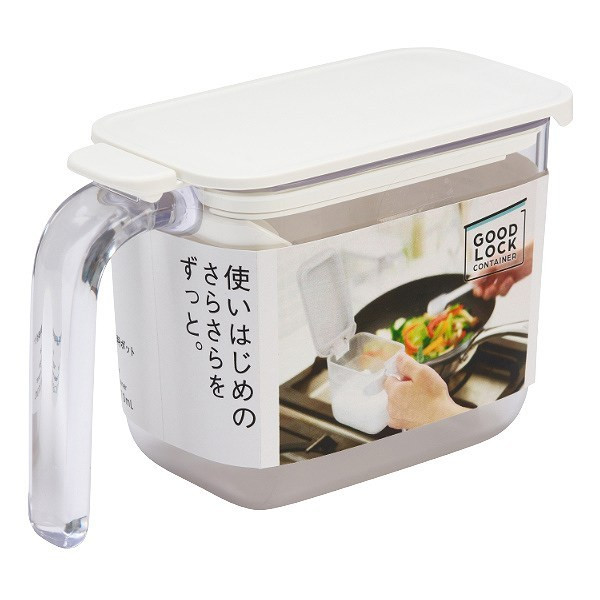MARNA 調味料ポット 370ml 2個セット GOOD LOCK CONTAINER ( 調味料入れ 砂糖 塩 密閉 保存 容器 ポット 小さじ1 スプーン付き 2個 セット 調味料ケース スパイス ストッカー マーナ グッドロックコンテナ ) 【ホワイト】 ホワイト