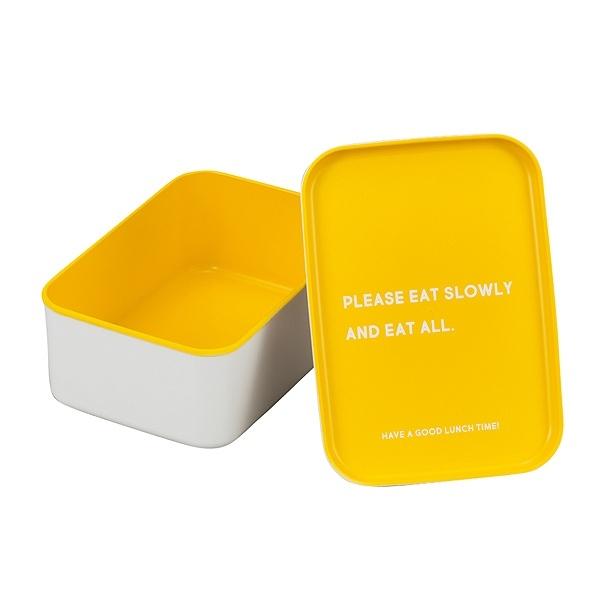 お弁当箱 1段 メッセージランチ HAKOYA 870ml リバーシブル蓋 ( 弁当箱 ランチボックス レンジ対応 食洗機対応 一段 レンジOK 食洗機OK 一段弁当箱 はこや ハコヤ おしゃれ シンプル シール蓋付き 日本製 ) 【 KARASHI 】 KARASHI