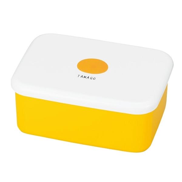 お弁当箱 1段 長角型 OBENTO HAKOYA 870ml ランチボックス ( 弁当箱 食洗機対応 レンジ対応 大容量 中子付き バンド付き 一段 食洗機OK レンジOK 一段弁当箱 ランチベルト コンパクト ハコヤ はこや シール蓋付き ) 【 たまご 】 たまご