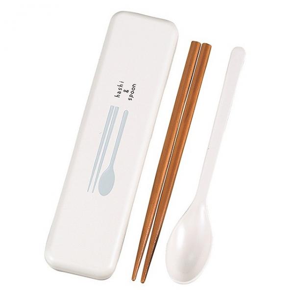 コンビセット 箸 スプーン OBENTO 18cm HAKOYA ( 箸&スプーン お箸 カトラリー ハシ はし ハコヤ はこや 携帯用カトラリー お弁当 ランチ シンプル 日本製 天然木 )