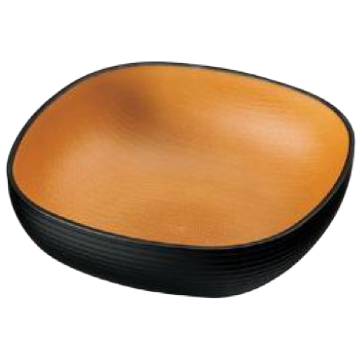 ボウル 14cm スクエア プラスチック 砂紋 samon 皿 食器 日本製 ピンク ( レンジ対応 食洗機対応 小鉢 380ml 木目調 食洗機OK レンジOK 取り鉢 木製風 取り皿 和食 割れにくい おしゃれ ) 【ブラック】 ブラック