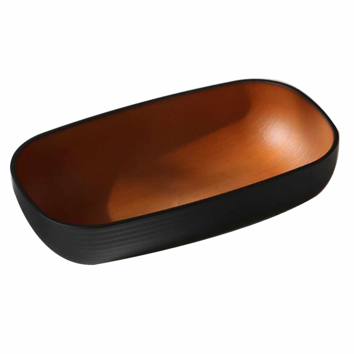 ボウル 16cm レクタングル プラスチック 砂紋 samon 皿 食器 日本製 ピンク ( 電子レンジ対応 食洗機対応 中鉢 290ml 木目調 取り鉢 木製風 取り皿 和食 割れにくい おしゃれ ) 【ブラック】 ブラック