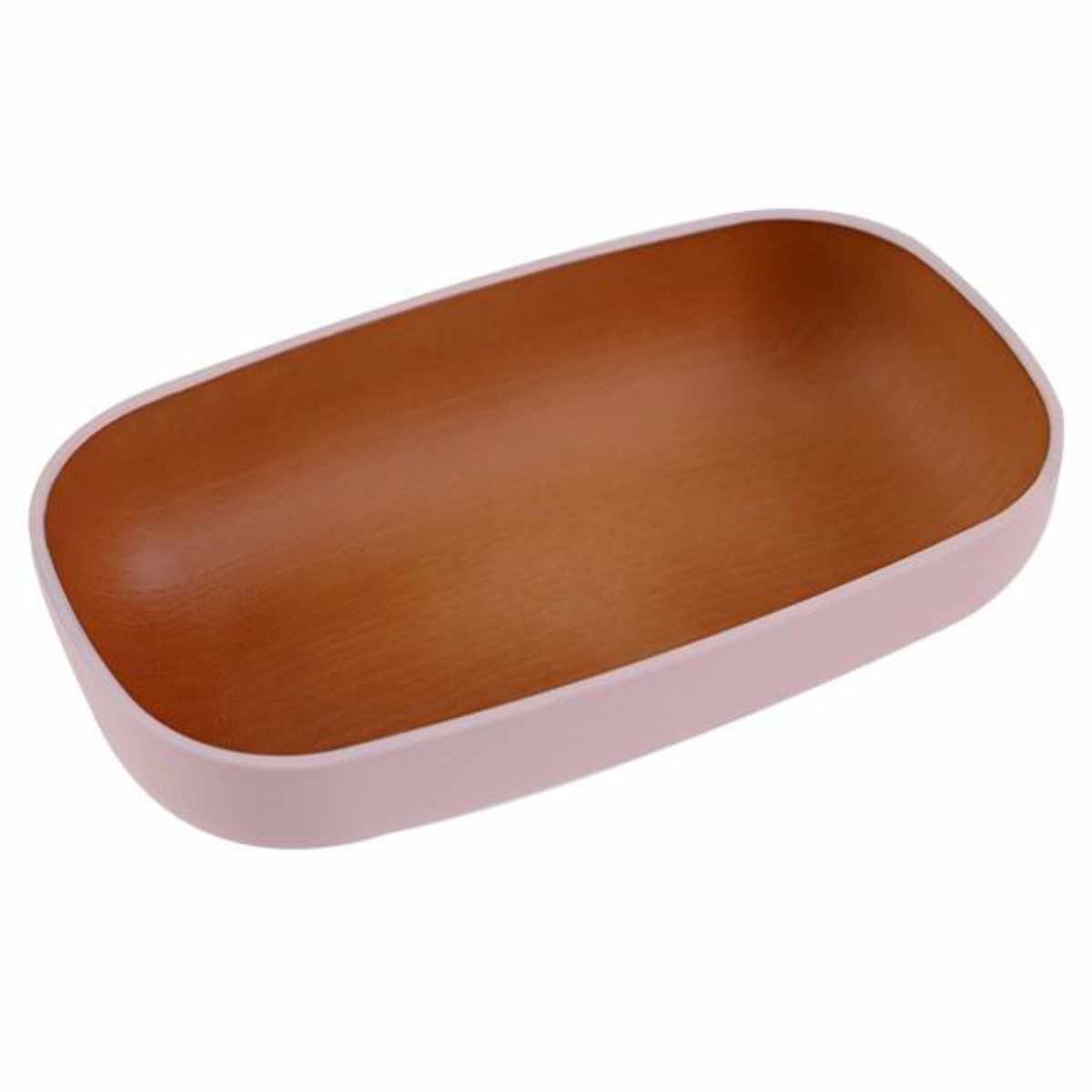 ボウル 16cm レクタングル プラスチック 砂紋 samon 皿 食器 日本製 ピンク ( 電子レンジ対応 食洗機対応 中鉢 290ml 木目調 取り鉢 木製風 取り皿 和食 割れにくい おしゃれ ) 【ピンク】 ピンク