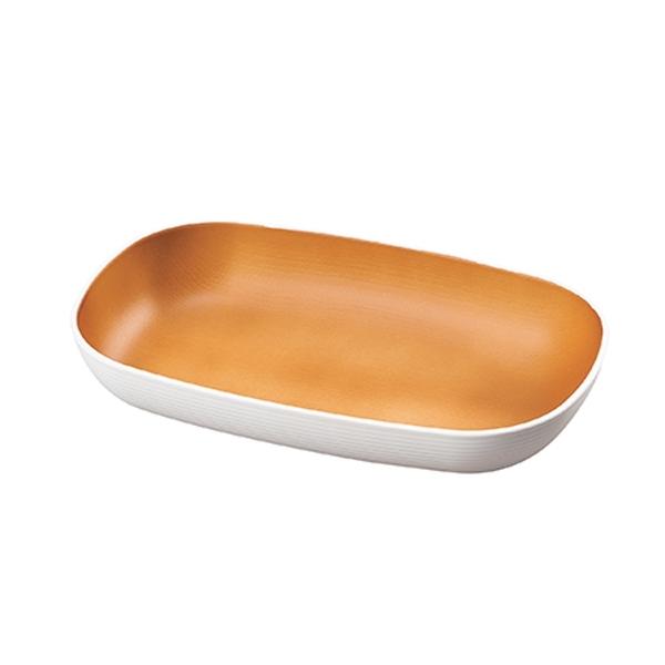 ボウル 25cm カレー&パスタ プラスチック 砂紋 samon 皿 食器 日本製 ( 電子レンジ対応 食洗機対応 パスタ皿 木目調 大皿 カレー皿 木製風 楕円 和食 大鉢 割れにくい おしゃれ ) 【 ホワイト 】