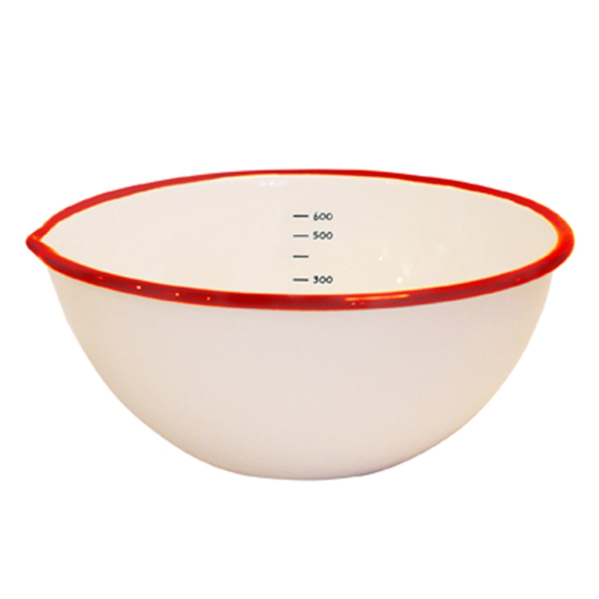 ボウル 15cm ホーロー製 富士ホーロー Honey Ware 片口ボール ( ボール ホーローボウル 琺瑯ボウル 琺瑯ボール ほうろう 片口ボウル 調理ボウル 調理ボール 目盛り付き 白 下ごしらえ キッチンツール ) 【レッド】 レッド