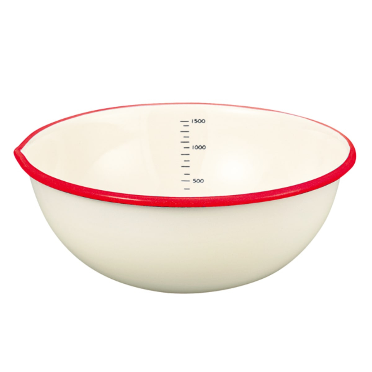 ボウル 20cm ホーロー製 富士ホーロー Honey Ware 片口ボール ( ボール ホーローボウル 琺瑯ボウル 琺瑯ボール ほうろう 片口ボウル 調理ボウル 調理ボール 目盛り付き 白 下ごしらえ キッチンツール ) 【レッド】 レッド