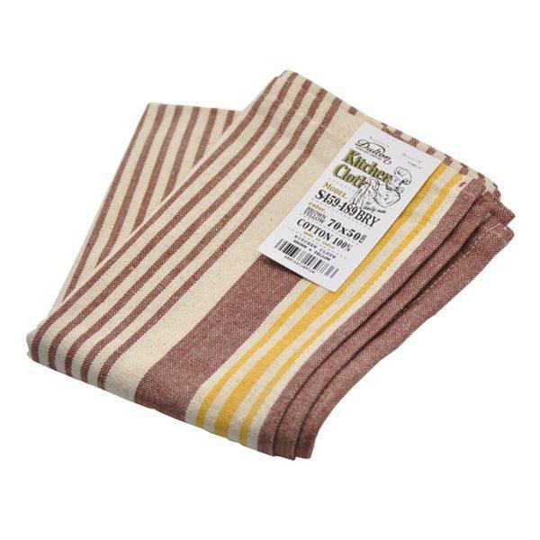 ふきん キッチンクロス コットン ダルトン DULTON ( 布巾 フキン テーブルクロス カウンタークロス クロス キッチンタオル 速乾 大判 ランチョンマット テーブル布巾 台布巾 台所用 食卓用 テーブル用 ) 【 ブラウン×イエロー 】 ブラウン×イエロー